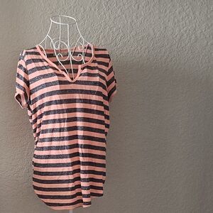 Striped Pink and Black Top